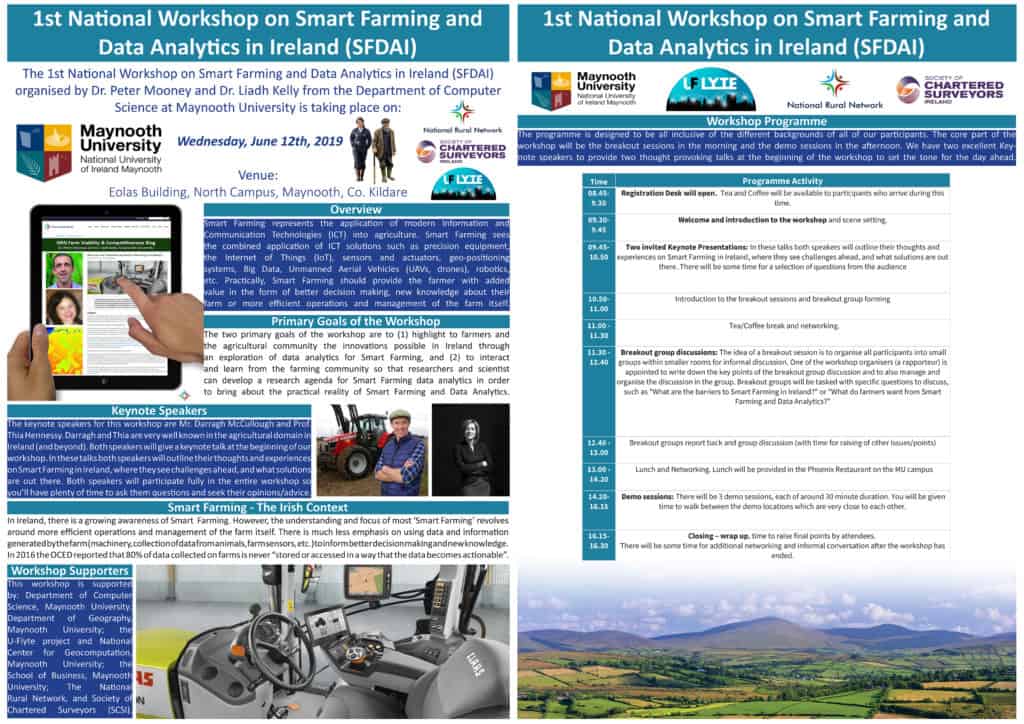 1st National Workshop on Smart Farming and Data Analytics in Ireland (SFDAI) Promotional Image